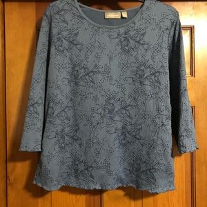 Blue Floral Blouse